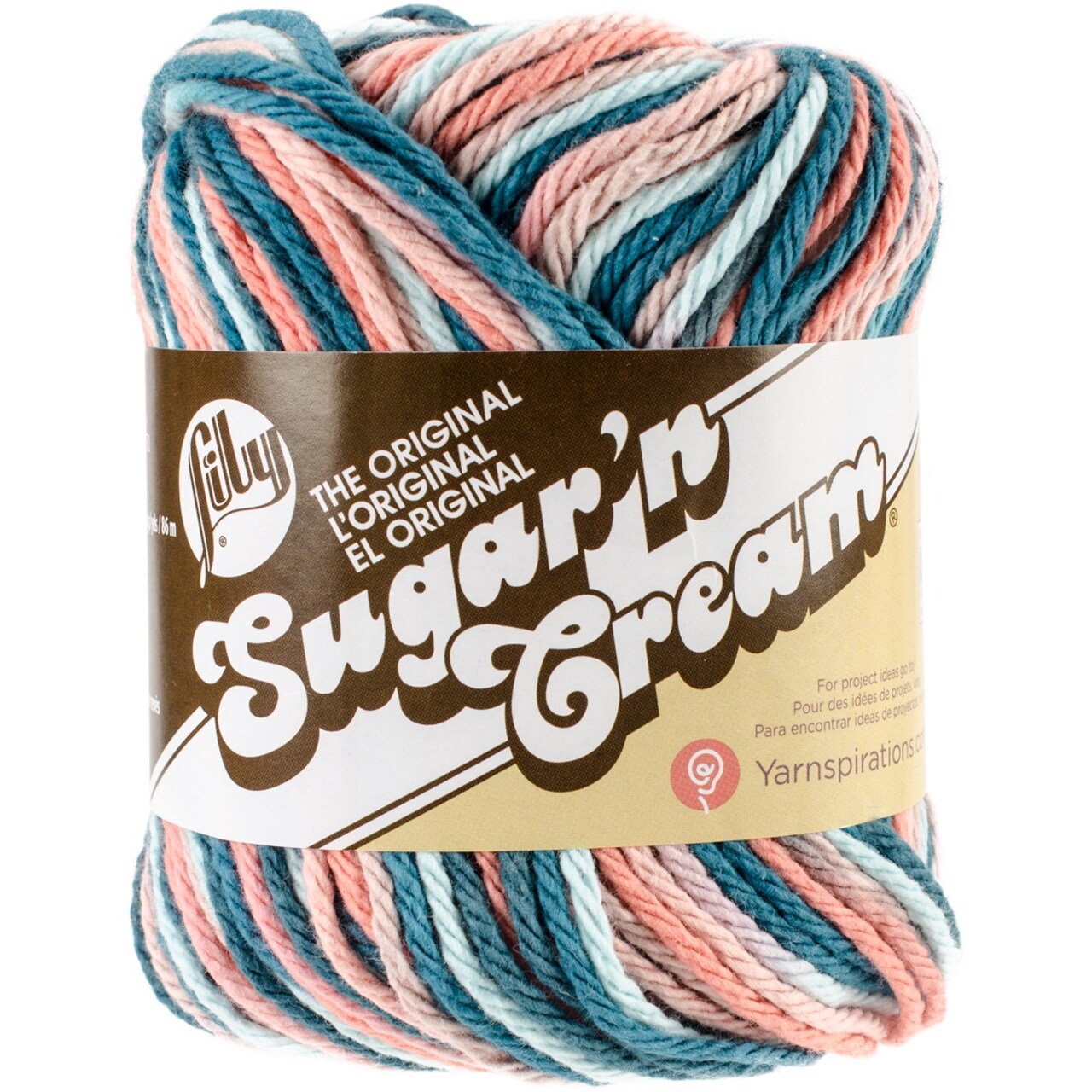 Lily Sugar'n Cream Worsted Cotton Ombre Yarn 6 Bundle by Lily Sugar'n Cream